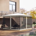 thumbnail image 2 of Outsunny 10' x 12' Gazebo Replacement Mosquito Netting, White, 2 of 10