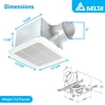thumbnail image 3 of Delta Breez Signature Ventilateur d'Extraction à Double Vitesse Réglable, 80/110 CFM, Blanc, 3 of 10
