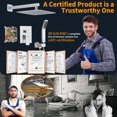 thumbnail image 2 of SR SUN RISE SRSH-F5043 Bathroom Luxury Rain Mixer Combo Set Wall Mounted Rainfall Shower Head System Polished Chrome (Contain Faucet Rough-in Valve Body and Trim), 2 of 5