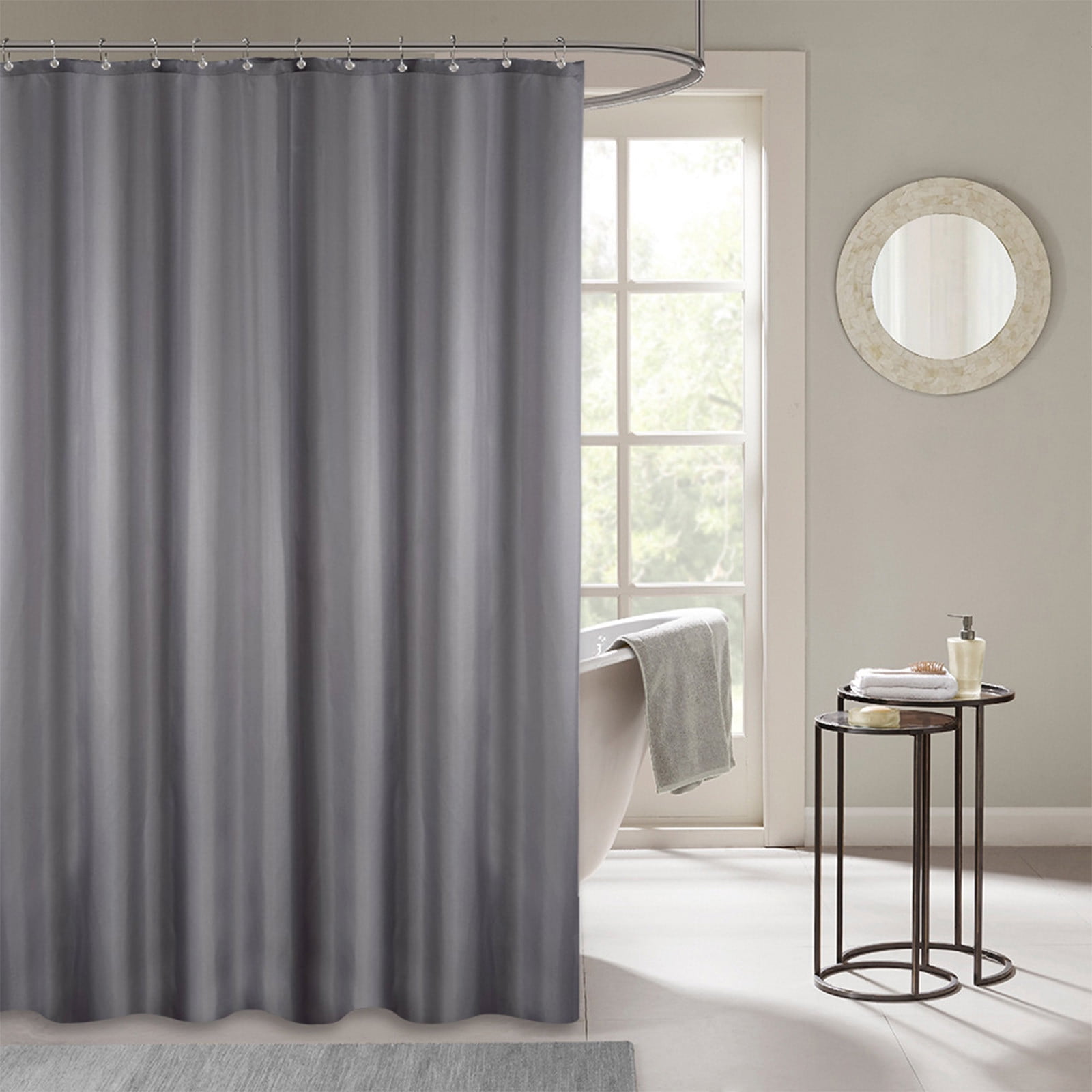 LSLJS Shower Curtain, Design and Polyester, Quick-Drying, Weighted Hem, Short Shower Curtains Set for Bathroom, Durable and Washable, Shower Curtain