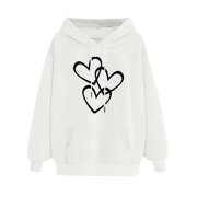 Rbaofujie Sweater Hoodie Women's Winter Hoodie Sweatshirt Pullover Tops Long Sleeved Comfortable White Womens Sweater Tops