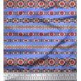 thumbnail image 1 of Soimoi Satin Silk Fabric Aztec Southwestern Printed Fabric 1 Yard 42 Inch Wide, 1 of 3