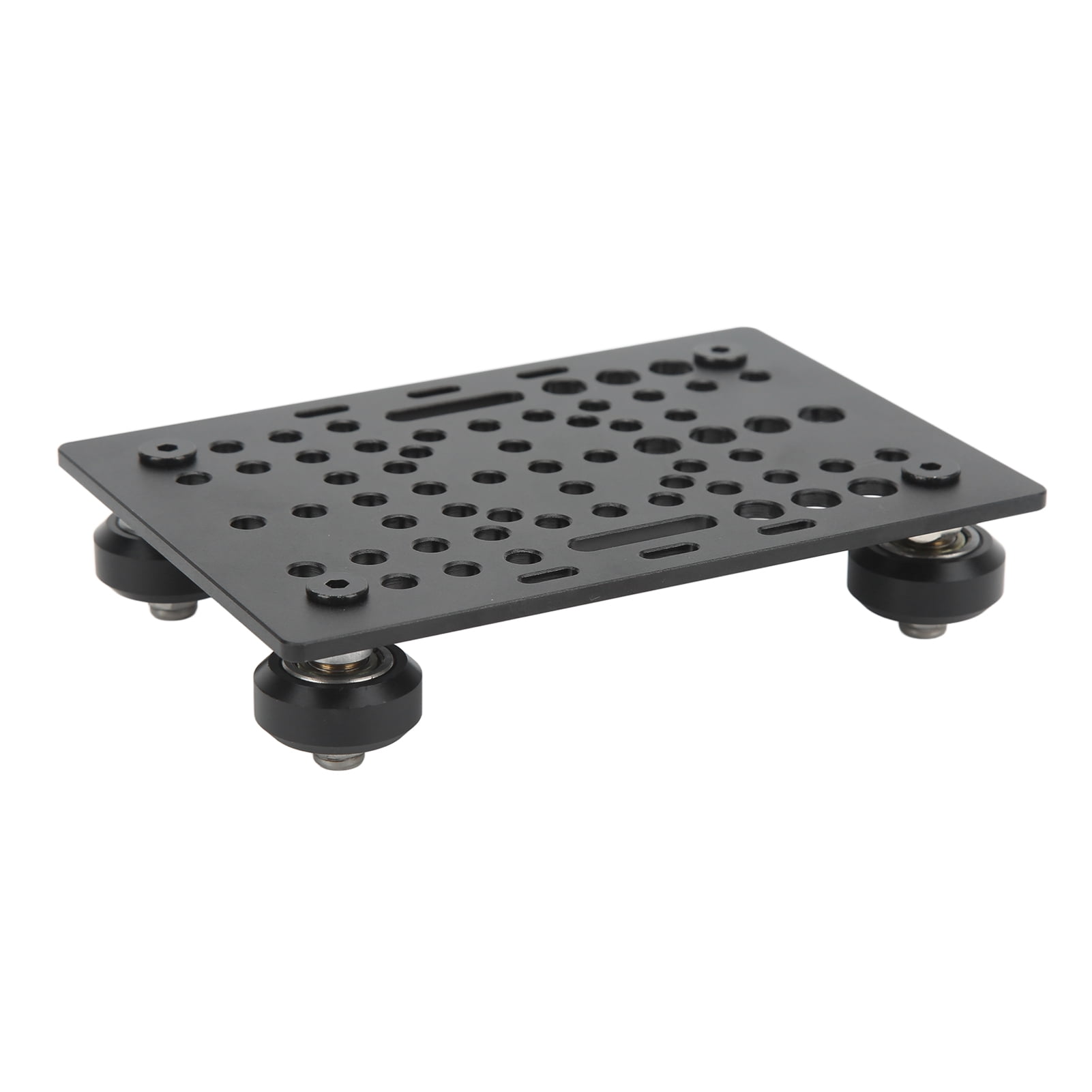 Gantry Plate, Black Anodized Gantry Board  For CNC Lathe Board With 4 Plastic Pulleys And Bearings