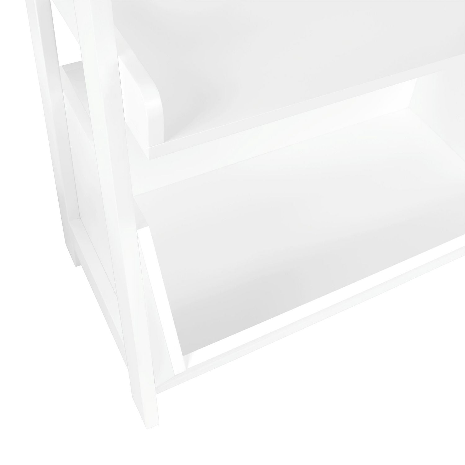 Kids 4-Tier 24in Ladder Shelf with Toy Organizer and 2pc Gray Bins