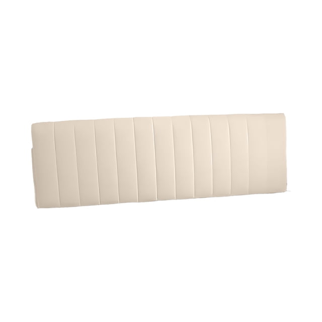 White Quilted Thickened Vertical Stripe Headboard Cover Dust Proof Washable Fitted Design Multiple Sizes