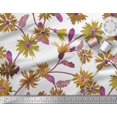thumbnail image 2 of Soimoi Tissu Viscose Georgette Imprimé Feuilles & Aster au Mètre 42 Pouces de Large, 2 of 3