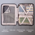 thumbnail image 3 of 5-Piece Hardside Luggage Set: 28" Spinner Suitcase, 20" Carry-On & 3 Packing Cubes, 3 of 9