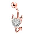 thumbnail image 1 of SNNROO 14G Belly Button Ring CZ Shiny Belly Rings 316L Surgical Steel Button Piercing Gold, 1 of 7
