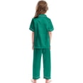 thumbnail image 4 of TBWNWG Satin Sleepwear Set For Kids Comfortable Two Piece Pajamas With Classic Button Down Design,Sizes 2-3 Years, 4 of 4