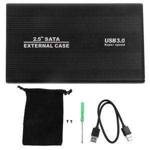 Pièce jointe du disque dur 2.5in 4TB LED Indication Boîtier en aluminium chaud swappable 5Gbps USB 3.0 Port Externe HDD Cas noir