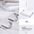 thumbnail image 3 of DAMAIE Over The Door Hook, SUS304 Stainless Steel Heavy-Duty Hanger Rack for Coat, Towel, Bag, 6 Hooks, 3 of 6