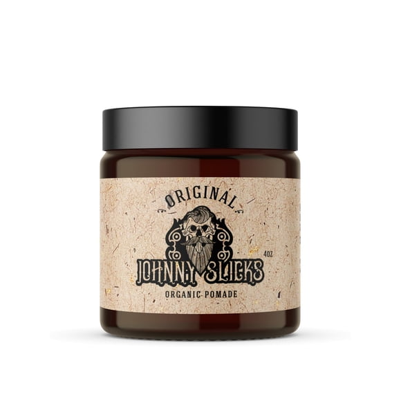 Johnny Slicks Oil Based Pomade | Organic Hair Styling For Men Low To Medium Hold | Promotes Healthy Hair Growth & Helps Hydrate Dry Skin (Original 4 Ounce) Veteran Owned Usa Made.