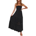 thumbnail image 1 of Ketyyh-chn99 Robes d'Invitée de Mariage pour Femmes 2024 Robe Courte Robe de Fête Robes d'Été Mode Femmes Uni Décontracté Sans Manches Vacances Robe à Boutons Noir,P, 1 of 4