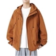 thumbnail image 1 of Styesk Jackets for Men Men's Spring And Charge Coat Thin Outdoor Mountaineering And Riding Windproof Work Coat, 1 of 4