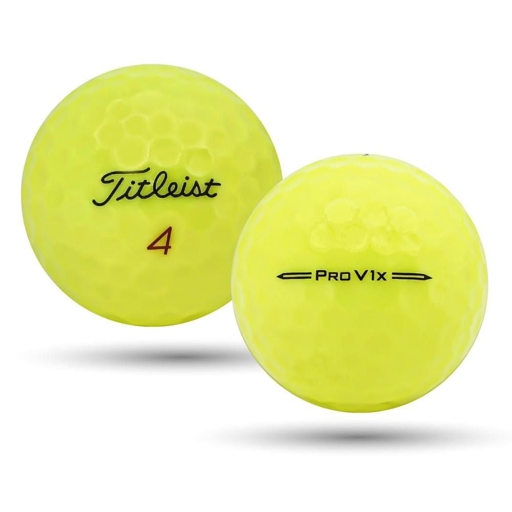 Mulligan - 36 balles de golf récupérées Titleist Pro V1x 2024 5A Mint, jaunes
