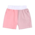 thumbnail image 4 of Chemises pour Filles Couleur Unie Col Rond Fileté Manches Courtes et Shorts Ensemble Deux Pièces, 4 of 7