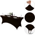thumbnail image 2 of Stretchable Polyester Rectangle Table Cover for Outdoor Events – Elastic Fitted Design for Parties Weddings Banquets and Gatherings – Table Protector, 2 of 7