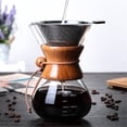 thumbnail image 4 of Pour Over Coffee Maker 20oz Paperless Glass Carafe with Stainless Steel Filter Reusable Glass Coffee, 4 of 8