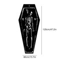 thumbnail image 3 of Fridja Halloween Runner Rug Coffin Skeleton Runner Rug for Hallway Black Kitchen Runner Rug Non Slip Washable Rug Runner with Rubber Back Halloween Kitchen Mat Indoor Outdoor, 15.7x47.2in, 3 of 5
