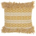 thumbnail image 1 of homeroots home decor 386110 Mustard and Ivory Textured Throw Pillow, 1 of 5