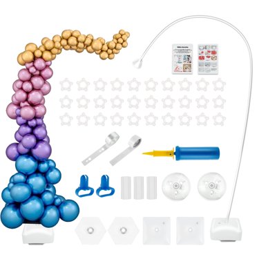 NUAHRHY Balloon Column Stand Kit Reusable Balloon Arch Kit Bendable Balloon Arch Stand with Water Fillable Base Balloon Clips Pump Knotter for Wedding Party Birthday Decoration