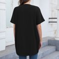 thumbnail image 4 of FAIWAD Women's Summer Plus Size Tops Short Sleeve Round Neck Tunic Tops Irregular Hem Tops with Pockets, 4 of 6