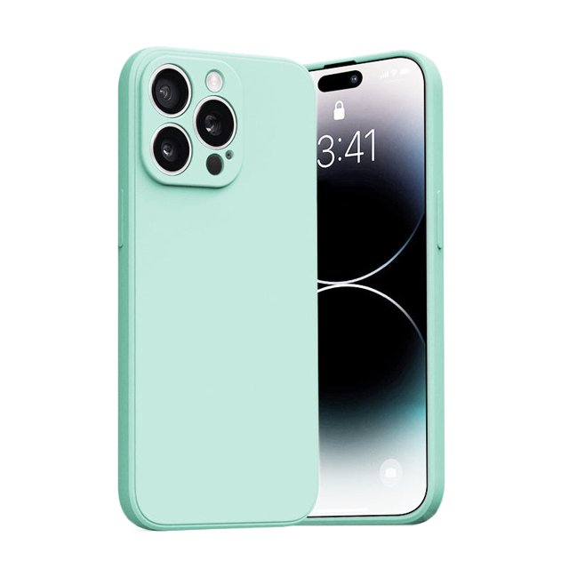 PANDACO Étui Souple à Étui Mate Menthe pour iPhone 14 Pro Max