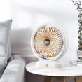 thumbnail image 4 of Kbndieu Electric Fan Three-Speed Mini Desktop Fan Rechargeable Battery Powered Fan with Colorful Led Lights Portable Usb Fan Quiet Suitable for Home Office Travel Camping Fan Home Essentials, 4 of 8