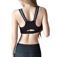 thumbnail image 3 of Julyccc Women's Front Zip Padded High Impact Sports Bra, One Size, Solid Color, 3 of 4