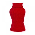 thumbnail image 1 of Pet Classic Knitwear Warm Turtleneck Sweater For Small Medium Dogs Autumn Winter Dog Braided Sweatshirt Apparel, 1 of 8