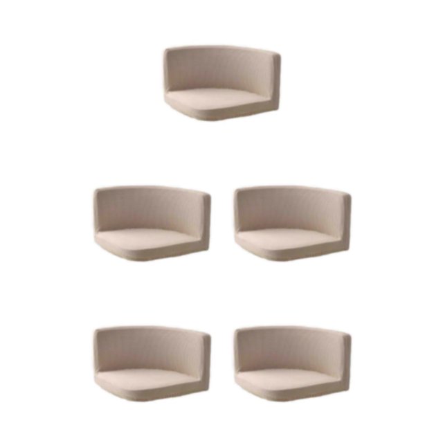 Ruiboury Chair Cover Wide Application And Made With Polyester Any Occasion Trilateral Chair Covers Cover Chairs Soft And Durable khaki 5Set