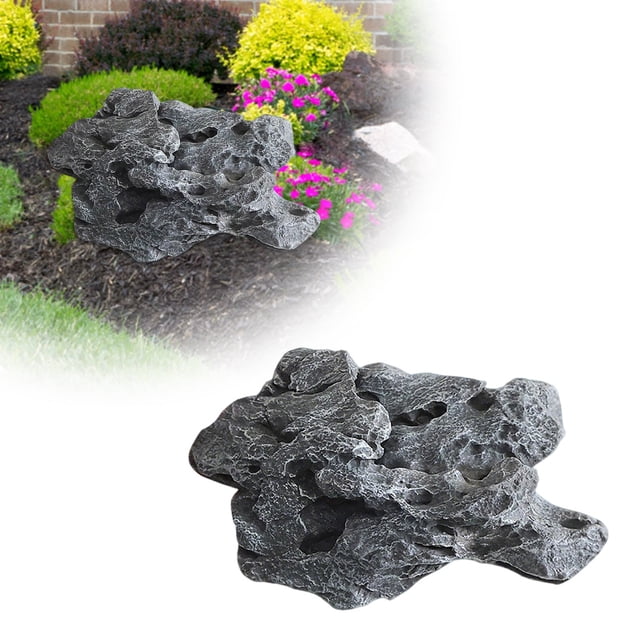 Realistic Fake Rock Covers for Outdoor Landscaping, Lightweight Artificial Decorative Rocks Made of Durable PU Foam, Perfect for Yard Garden Decor and Well Cover Concealment