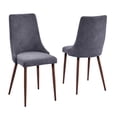 thumbnail image 4 of 5pc Table à Manger en Verre Clair Circulaire avec des Chaises en Tissu Gris, 4 of 4