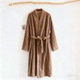 thumbnail image 4 of HAiming Robe en Molleton Duveteuse Rayée d'Hiver Chaude à Manches Longues à Col en V Douce et Confortable avec Ceinture à la Taille, 4 of 4