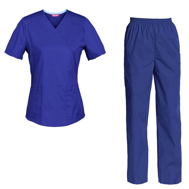 Women's Scrubs Set Scrub Top and Pants Scrubs Set