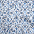 thumbnail image 1 of oneOone Cotton Flex Medium Blue Fabric Florals Craft Projects Decor Fabric Printed By The Yard 40 Inch Wide, 1 of 4