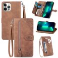 thumbnail image 3 of Case for iPhone 12 Pro Max Zipper Wallet Cover Lanyard Crossbody Neck Strap, 3 of 5