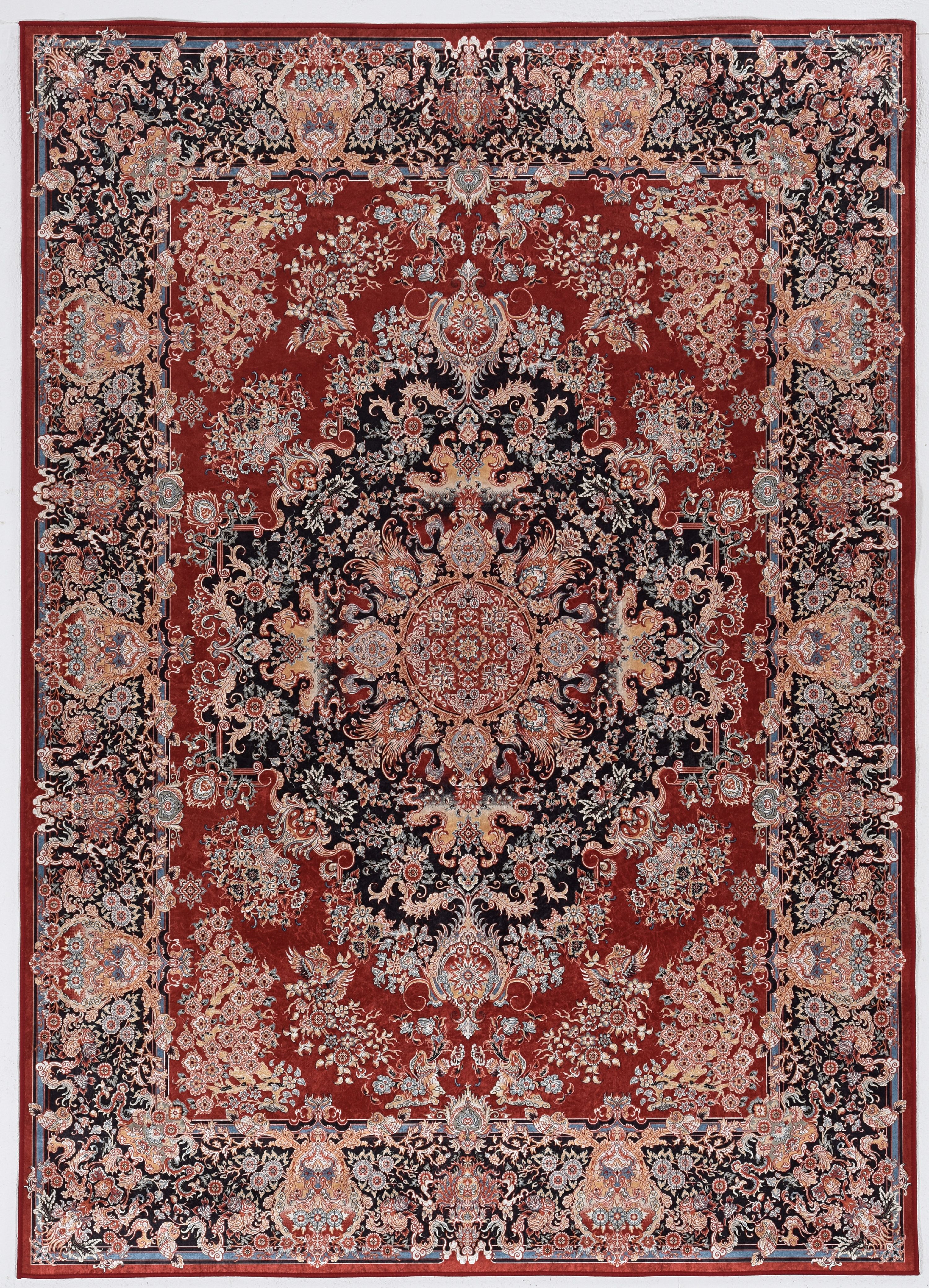 Tapis d'appoint Emerald Martin bleu & marine de 2 pi 2 po x 3 pi 2 po