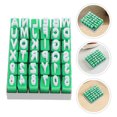 thumbnail image 1 of TAILTOSS 1 Set Pottery Letter Stamps Green Plastic for Alphabet Stamp Set with Creative Activity for Parents, 1 of 6