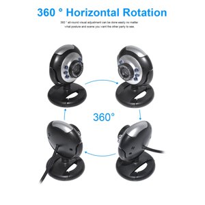 MKHSQHDG Deals d'aujourd'hui Webcam Webcam haute définition Webcam Usb 2.0 Caméra numérique avec microphone audio intégré pour ordinateur portable avec ampoule