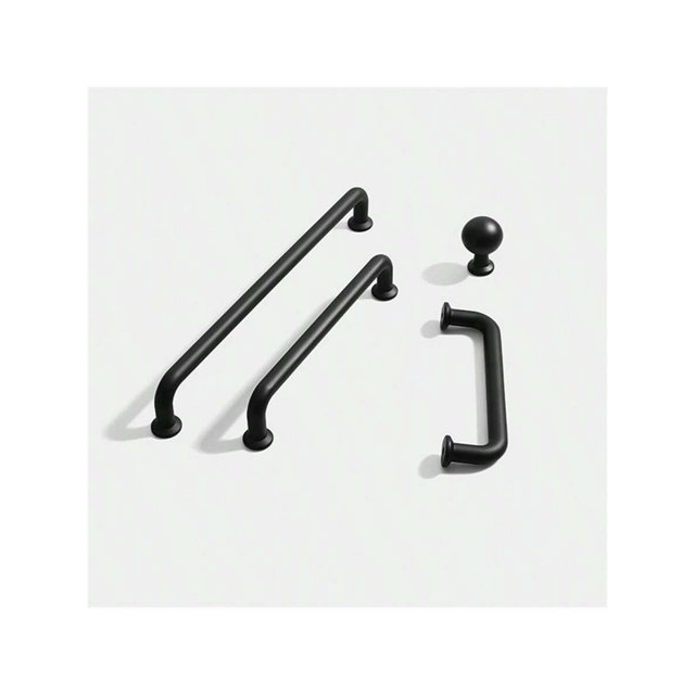 1 Pce de Tiroir à Poignée Imitation Or Noir Minimaliste Moderne en Alliage de Zinc, Table de Chevet, Armoire de Rangement, Armoire, Poignée de Porte
