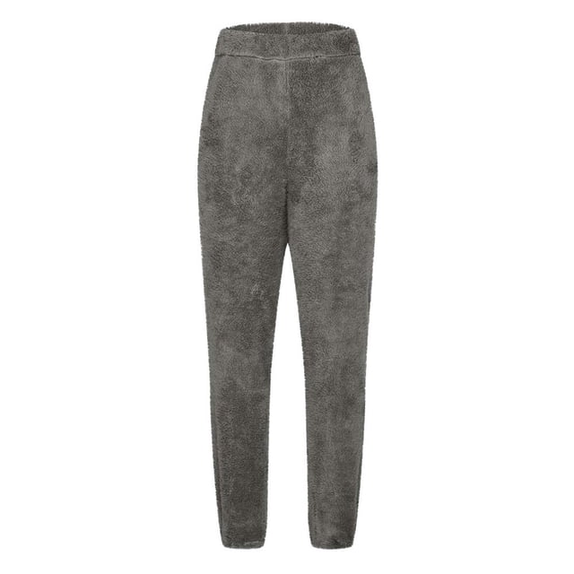 Pantalon de Survêtement Chaud en Molleton pour Femmes Taille Haute Confortable en Peluche à Bas Resserré Pantalon Décontracté Ample d'Entraînement Actif de Détente