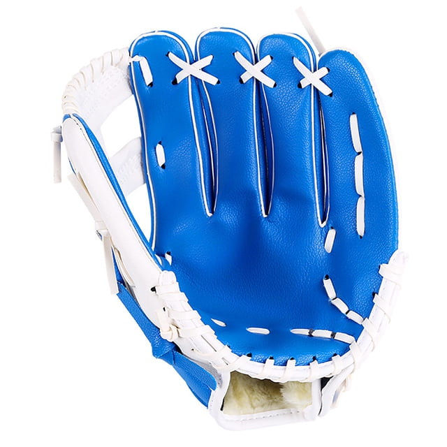 Generic Premium Leather Baseball Glove - Blue & White, 11.5 Inches, Durable & Lightweight for Baseball Enthusiasts
