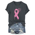 thumbnail image 4 of Blouses pour Femmes, Mode Féminine Imprimé Manches Courtes Blouse Drôle Col Rond T-Shirt Tops, 4 of 4