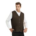 thumbnail image 3 of TOPTIE Adult Volunteer Work Vest Event Supermarket Apron Vests - Coffee, 3 of 8