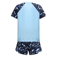 thumbnail image 4 of Zaldita Boys Short Sleeve Printed Rash Guard Two Pieces Swimsuit Set Summer Beach Bathing Suit 1Sky Blue A 4XL, 4 of 7