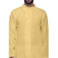 thumbnail image 2 of Atasi Kurta pour Homme en Coton Slub Uni à Boutons, Manches Longues, Tenue de Fête Indienne, 2 of 5