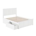 thumbnail image 3 of Madison Lit Plateforme Complet avec Pied de Lit Assorti et Tiroirs de Rangement, Blanc, 3 of 7