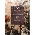 thumbnail image 3 of Darling Souvenir MADE WITH LOVE PersonalizedWelcomeBirthdaySignFairy Lights On Wood Panel,Large Decorative Poster For Birthday Party, Celebrations- 18x12, 3 of 5