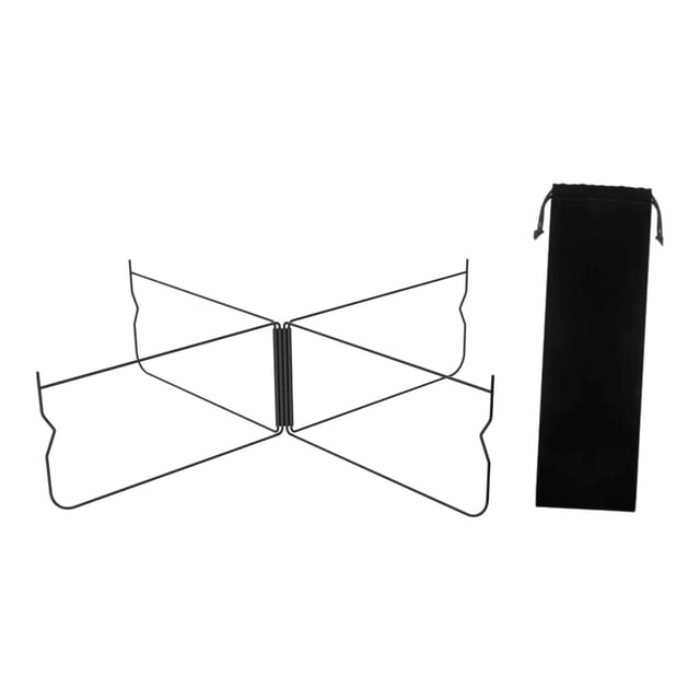 S SERENABLE Support Pliable en Métal avec Sac de Transport Support de Boîte Support de Bagage Robuste Noir Incurvé